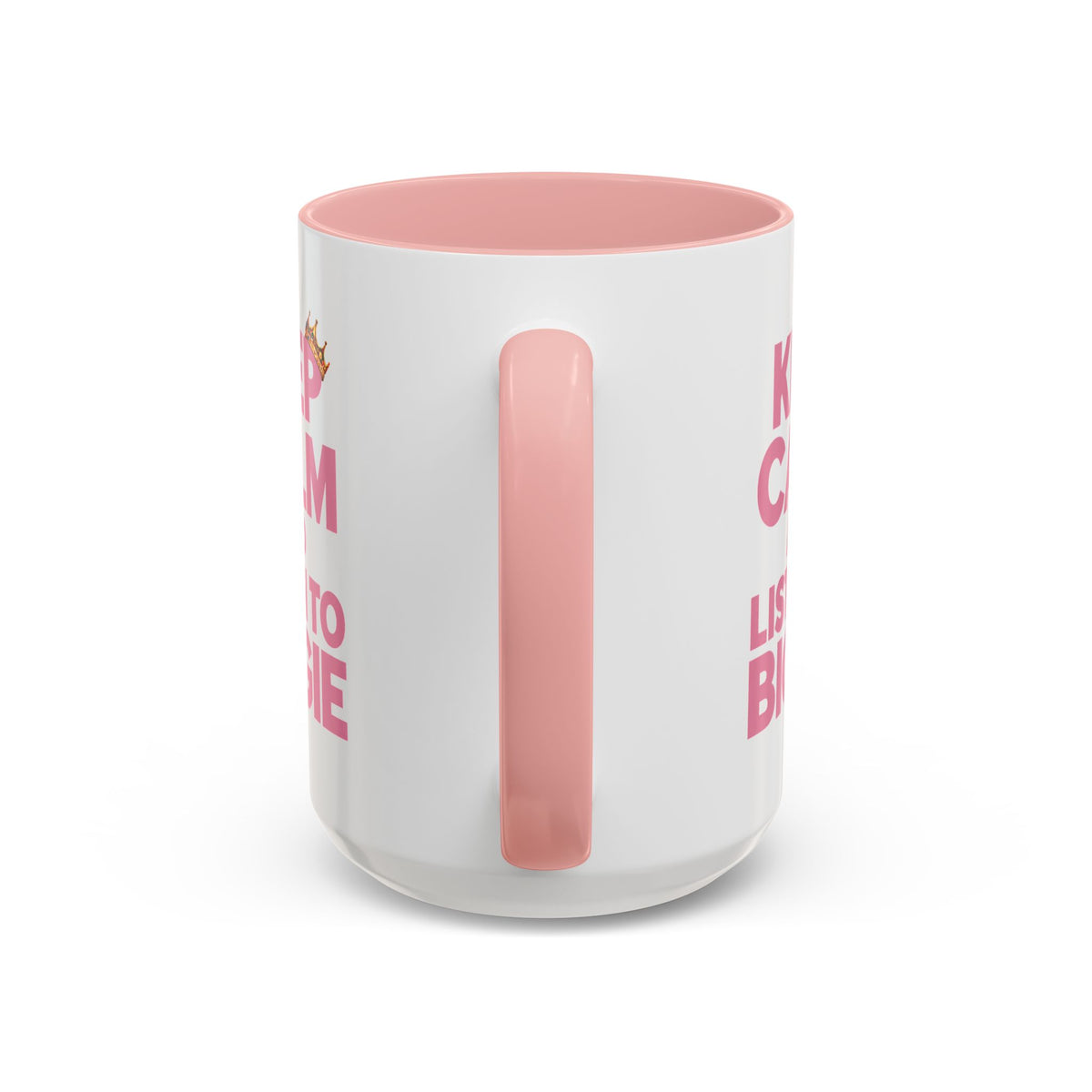 Keep Calm and Listen to Biggie Pink Mug — 11oz & 15oz Ceramic Coffee Cup