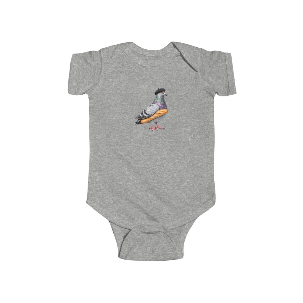 Customizable Carroll Gardens NYC Pigeon Baby Onesie | New Yorker Reveal Infant Bodysuit