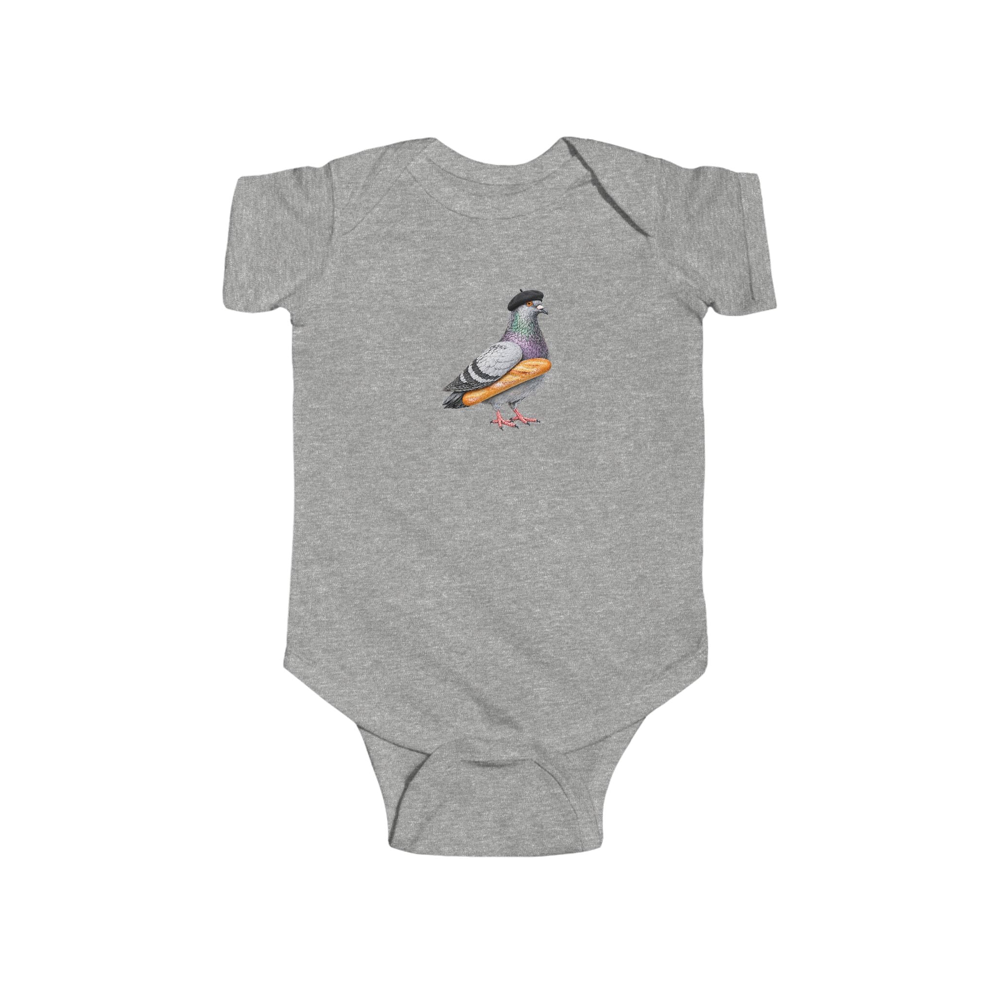 Customizable Carroll Gardens NYC Pigeon Baby Onesie | New Yorker Reveal Infant Bodysuit