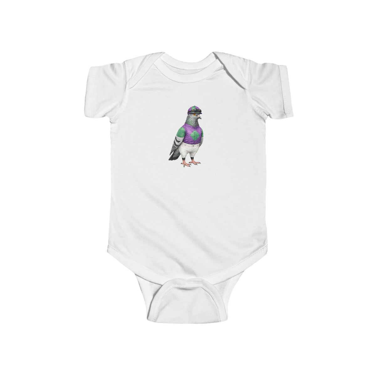 Customizable Ozone Park NYC Pigeon Baby Onesie | New Yorker Reveal Infant Bodysuit