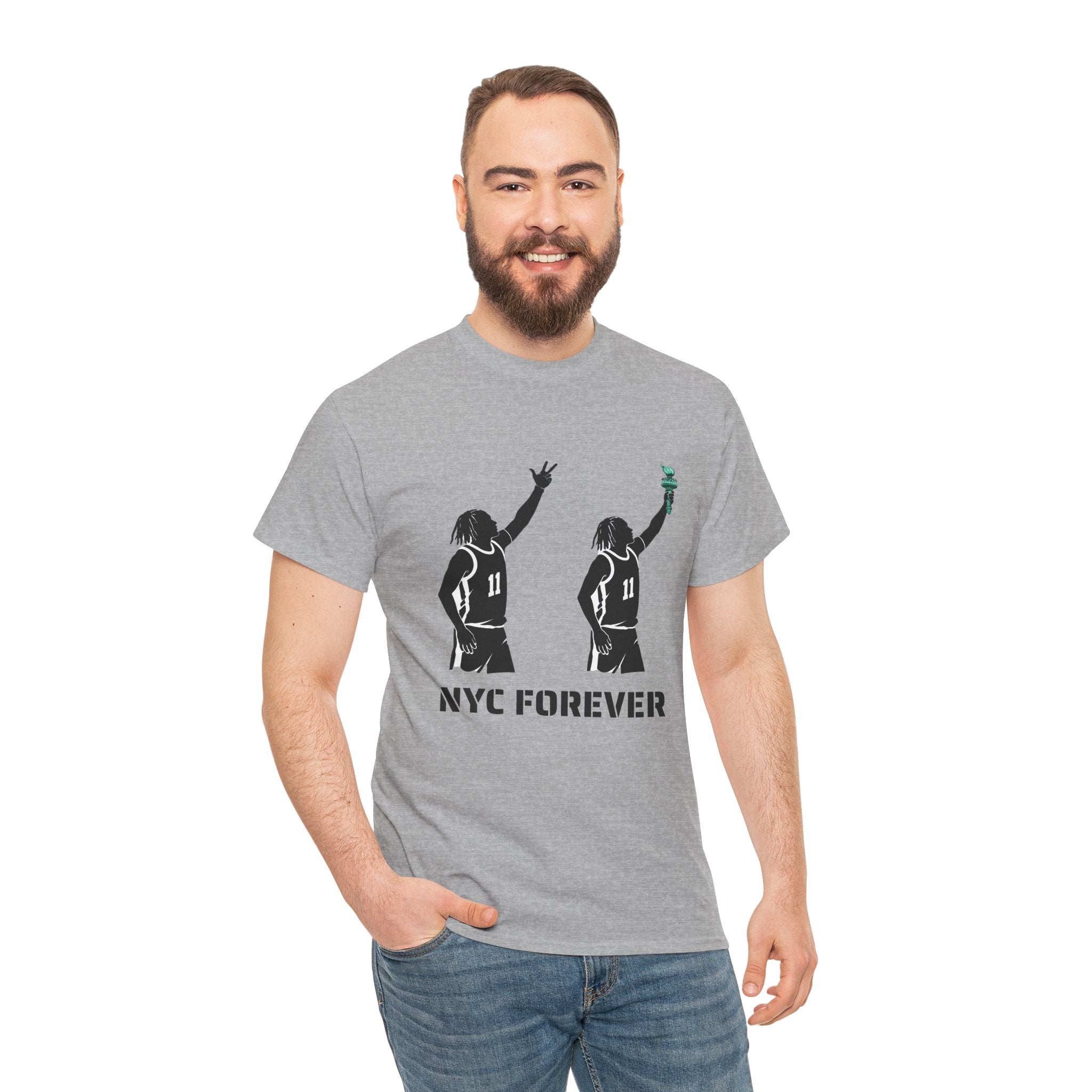 New York Basketball Jalen Brunson Tee | NYC Icons Statue of Liberty T-shirt