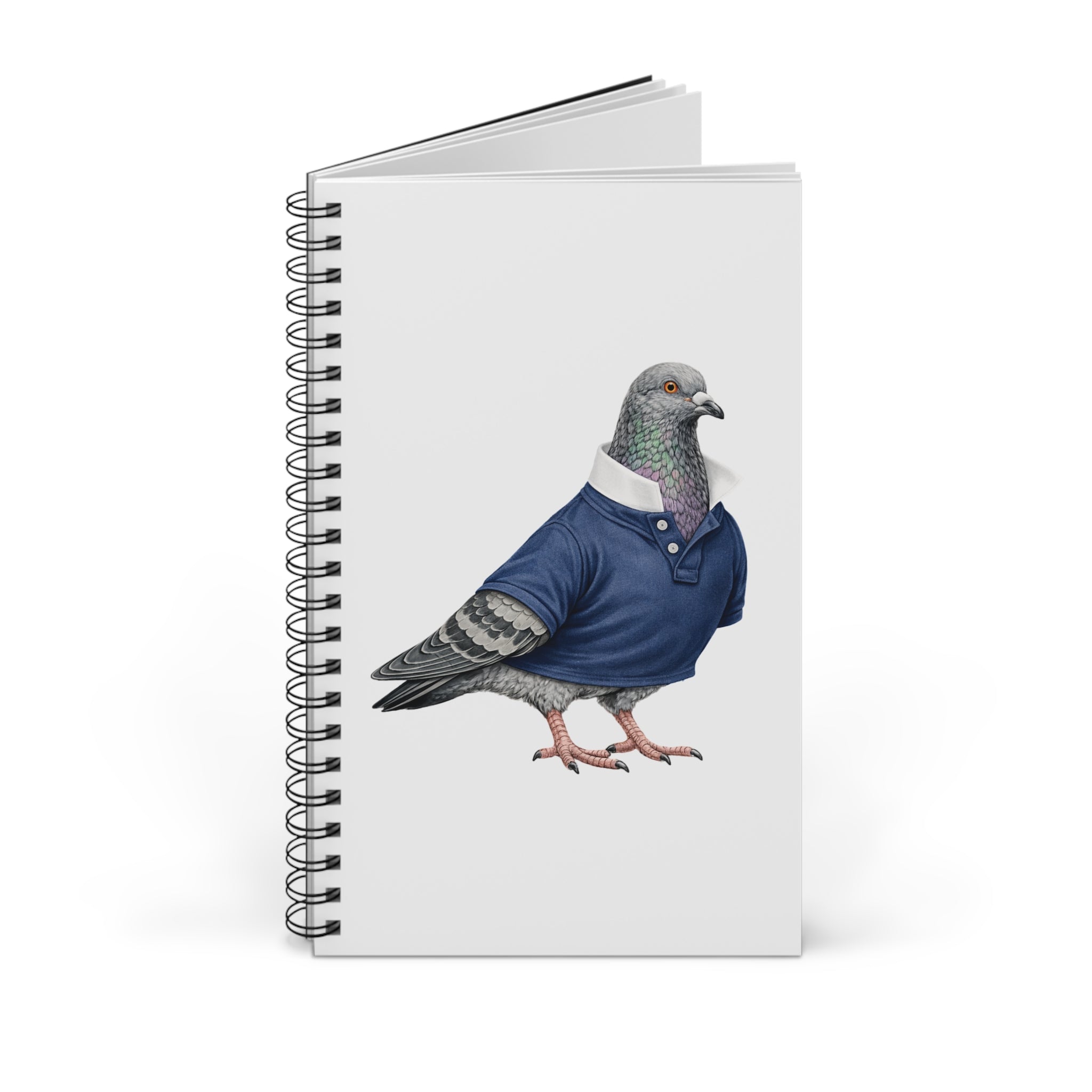 Customizable Upper East Side NYC Pigeon Spiral Journal | UES Preppy Polo Bird Lovers Notebook