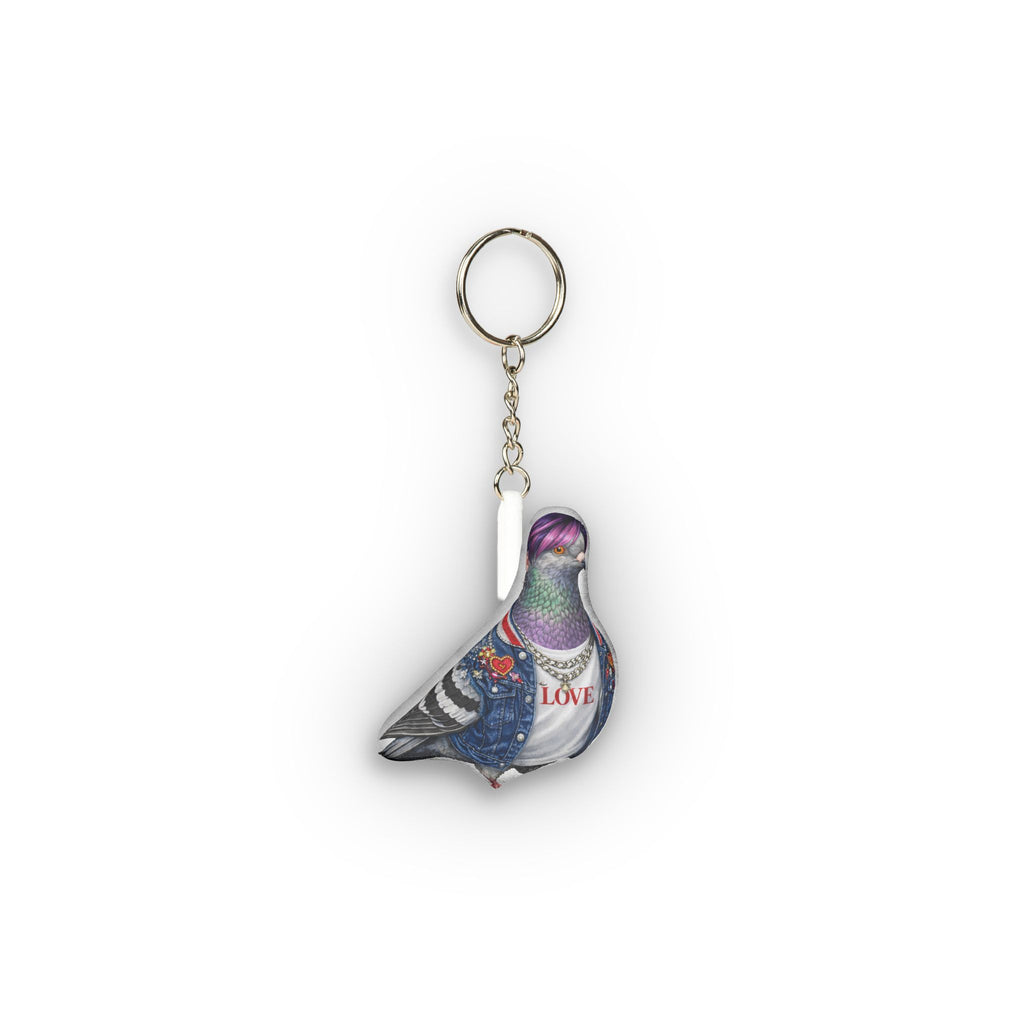Koreatown NYC Pigeon Mini Plush Keychain | K-Pop Bird Lover Plushie Bag Charm