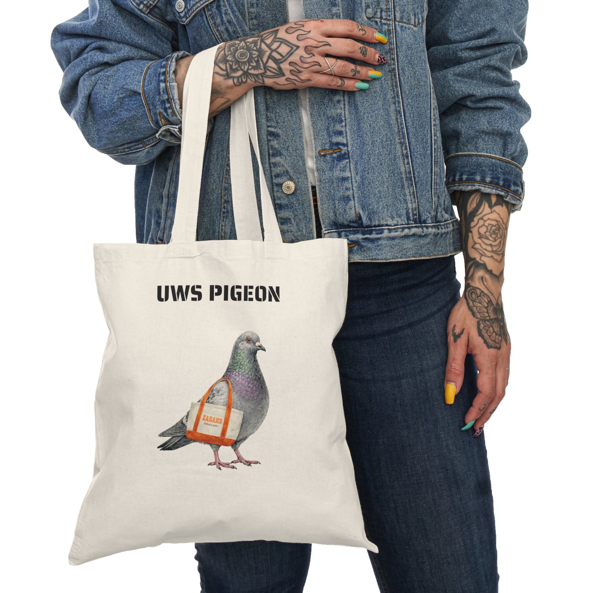 Upper West Side NYC Pigeon Subway Tote Bag | The New Yorker UWS Bird Lovers Grocery Tote
