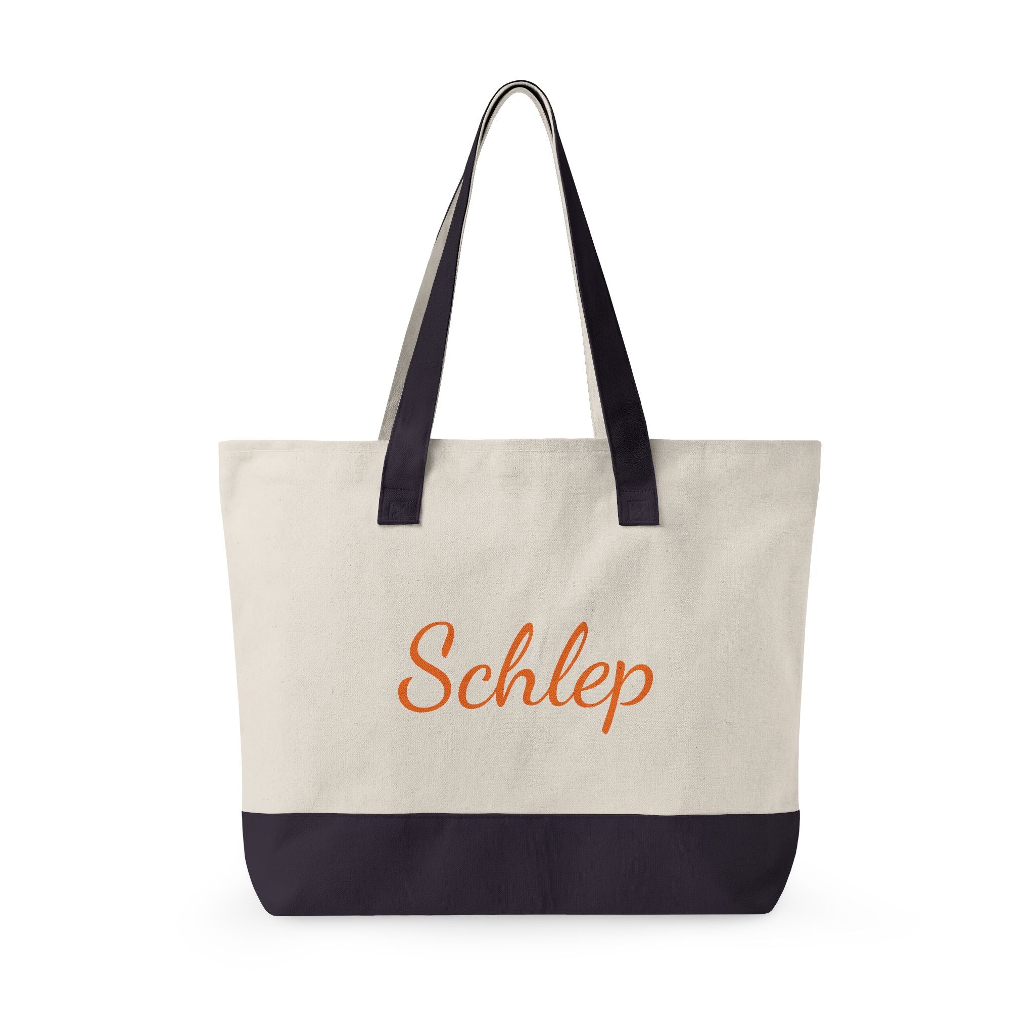Schlep Zippered Canvas Tote Bag | Grocery Schlepping Subway Tote