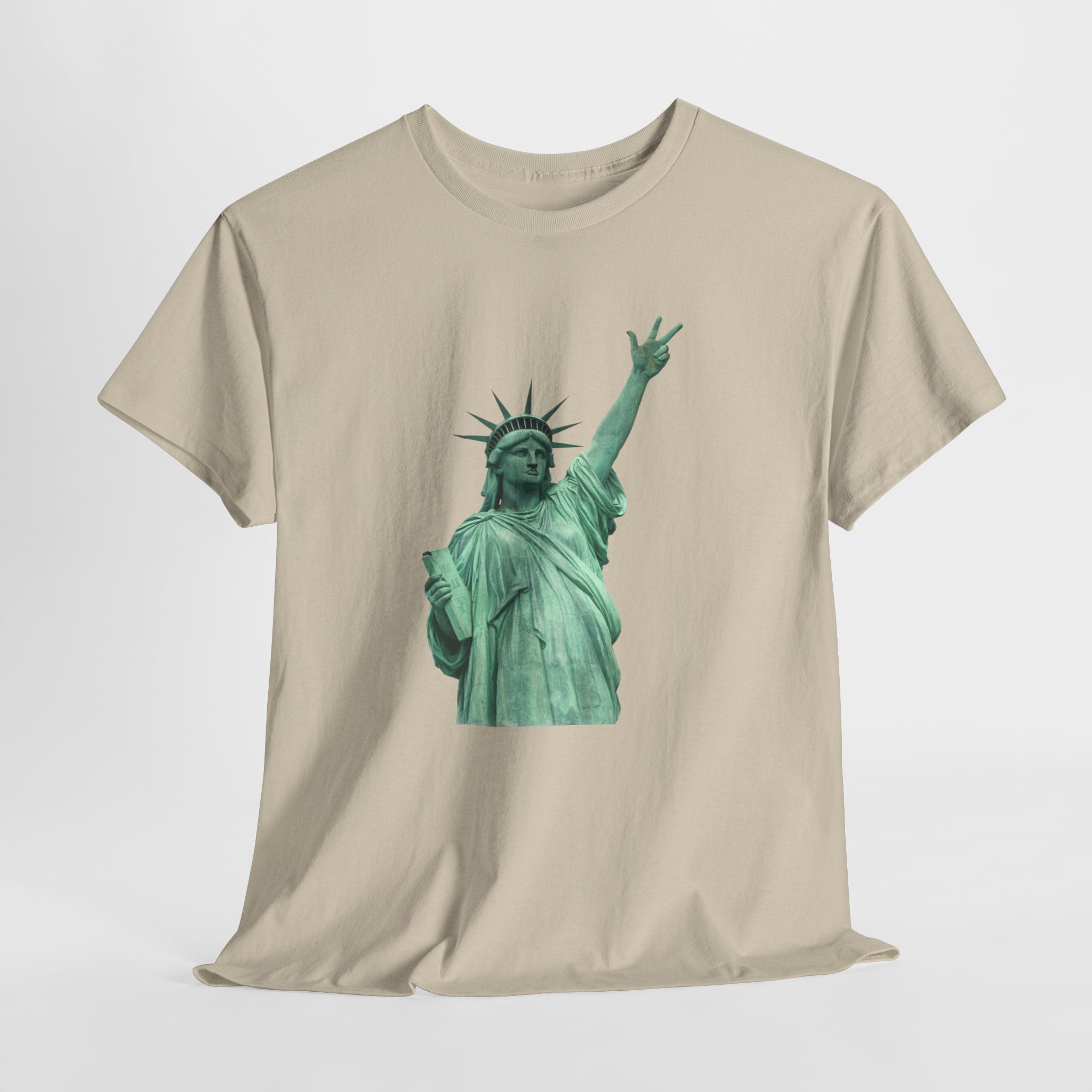 Customizable Statue of Liberty Three Points T-Shirt | NYC Jalen Brunson Basketball 3 Point Shot Tee