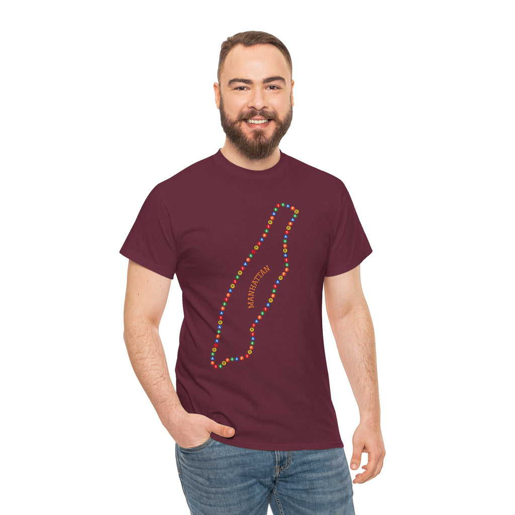 Manhattan Map Subway Signs T-Shirt | Subway Signs Tee