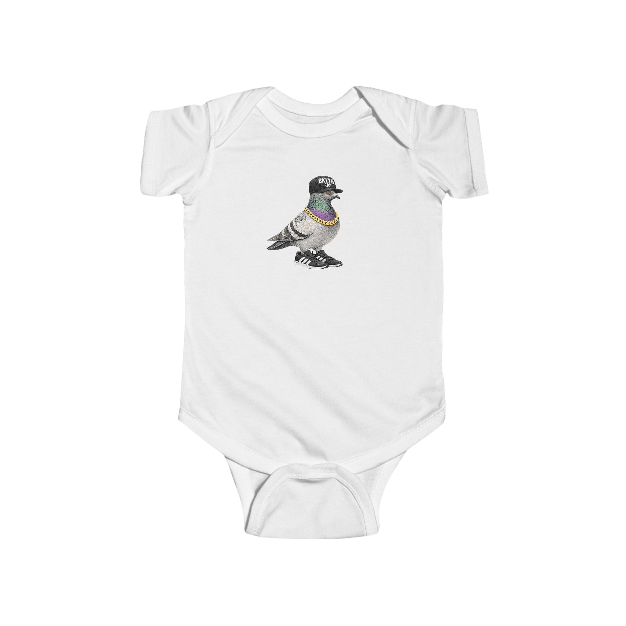 Customizable Brooklyn NYC Pigeon Baby Onesie | New Yorker Reveal Infant Bodysuit