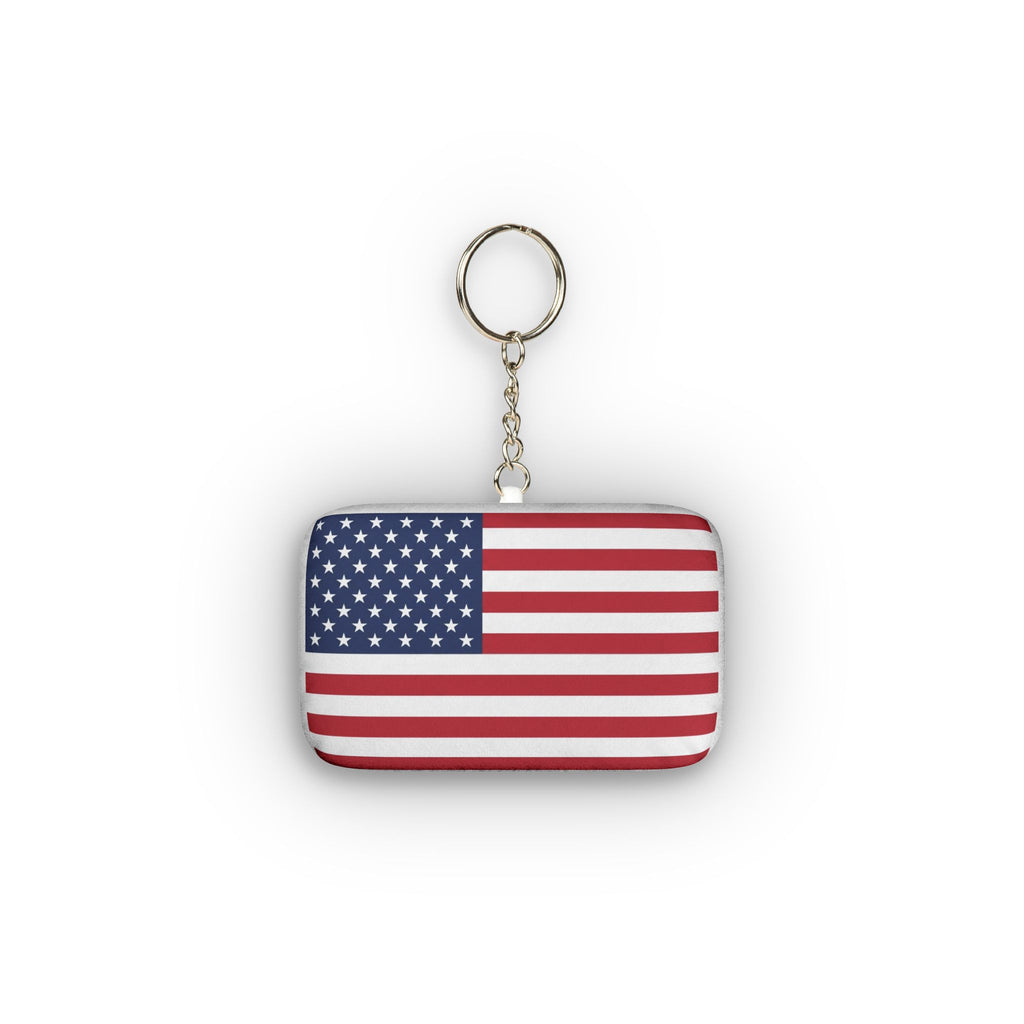 American Flag Mini Plush Keychain - Coastal Style Bag Charm