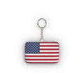 American Flag Mini Plush Keychain - Coastal Style Bag Charm