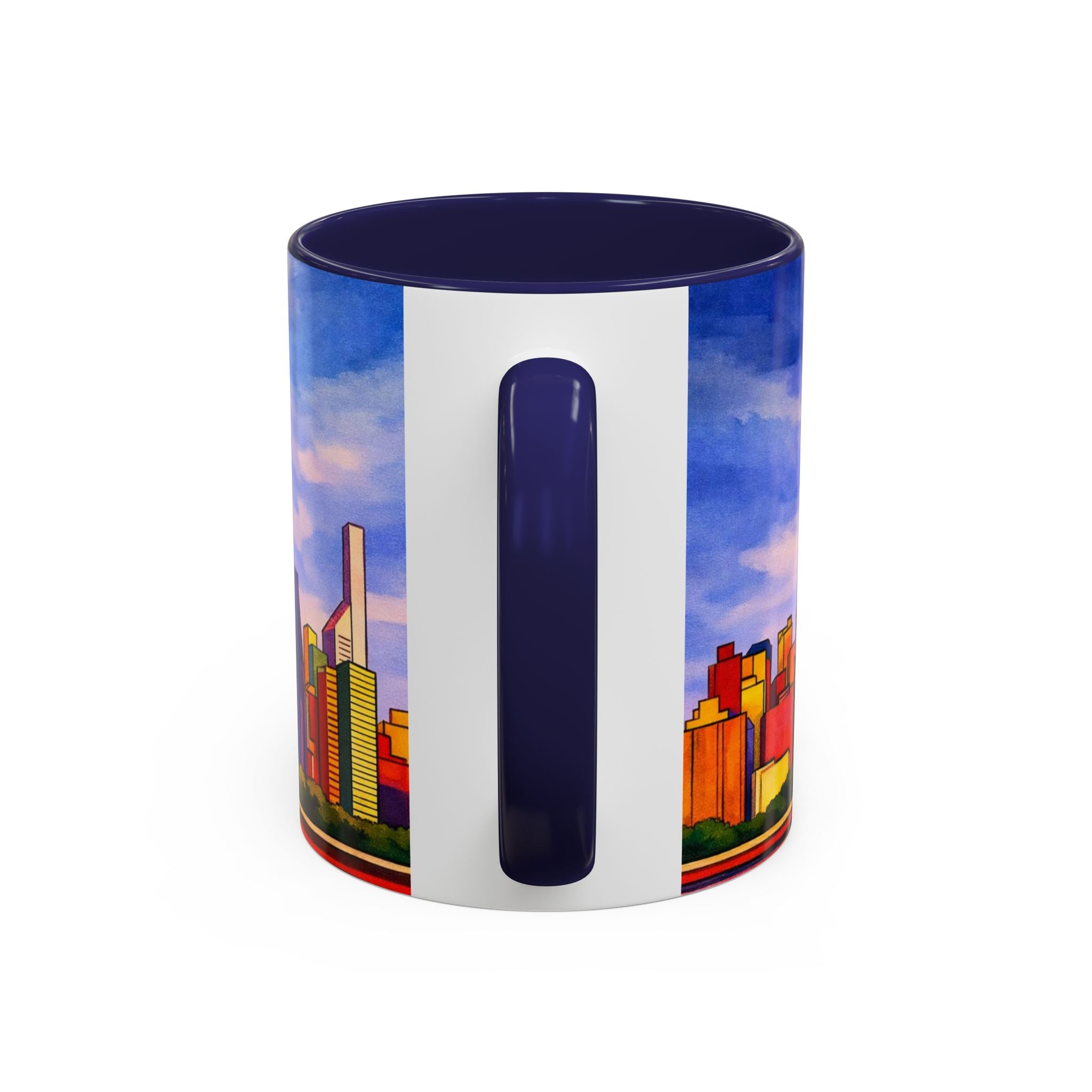 Over The Town  Marc Chagall-inspired Fan Art Manhattan Skyline NYC Accent Coffee Mug