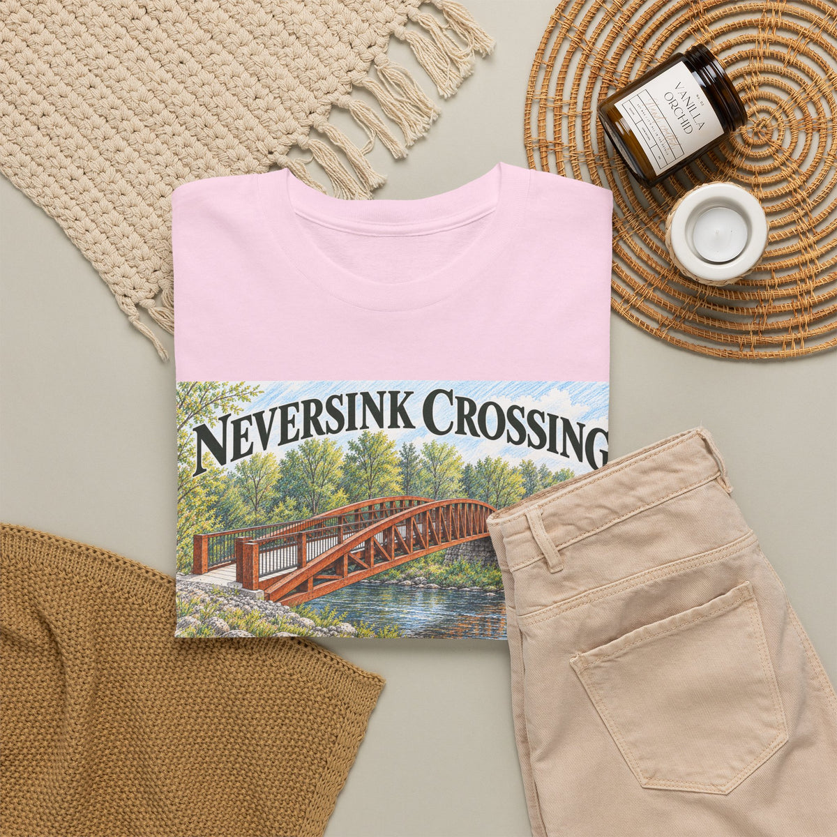 Neversink Crossing Fallsburg NY Scenic Bridge T-Shirt