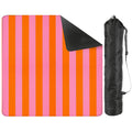 Orange and Pink Stripes Mahjong Mat 31.5"x31.5" (Ship Folded)