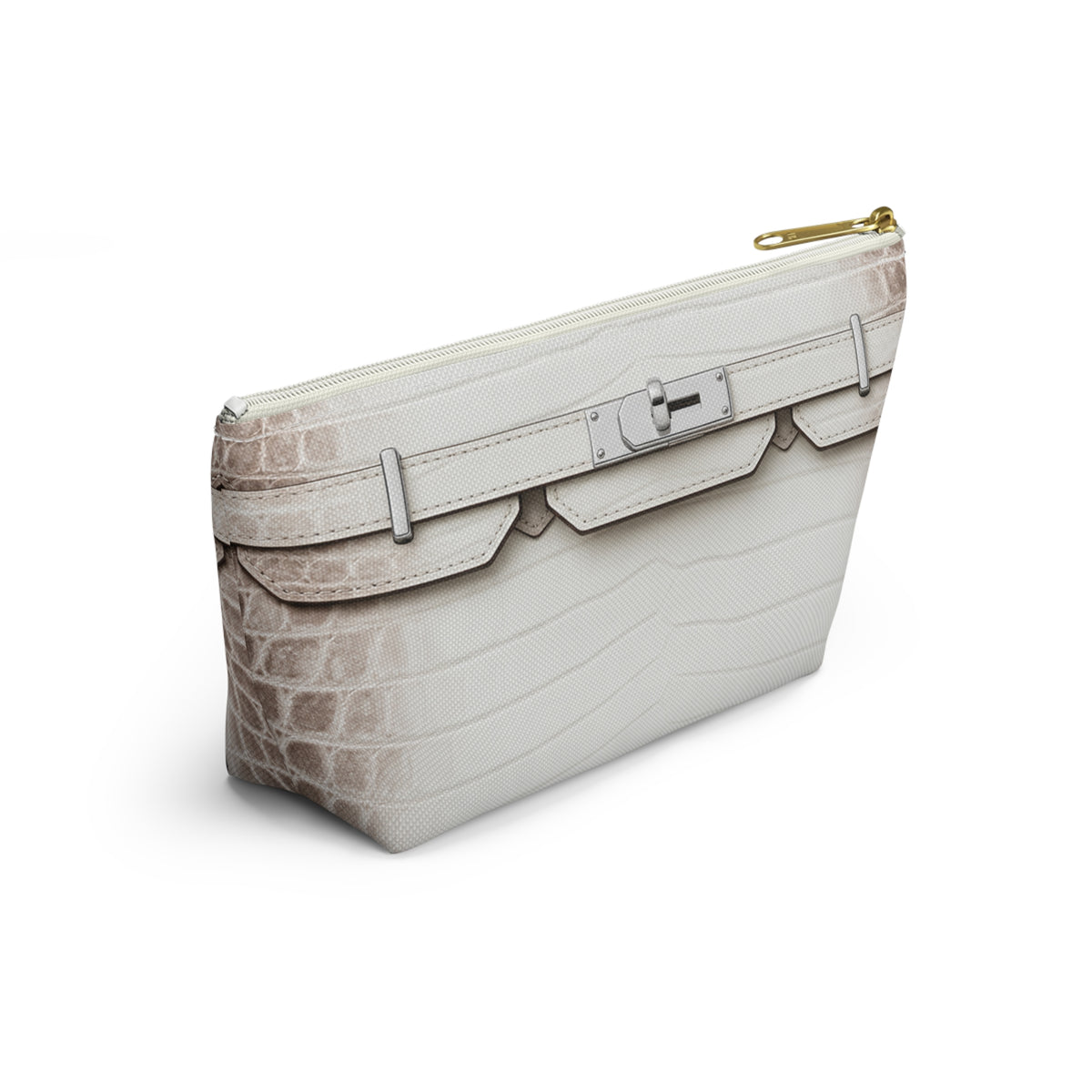 Canal Street White Makeup Bag —  T-Bottom Travel Bag