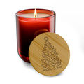 New York Christmas Tree Soy Candle 14oz - Holiday Scented Candle with Bamboo Lid