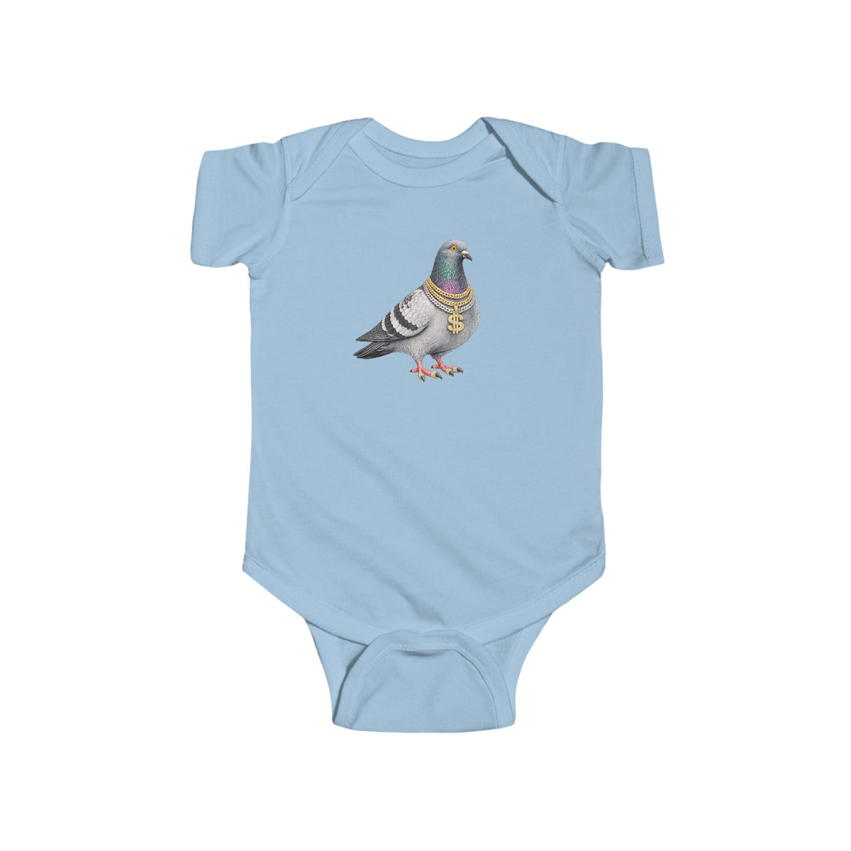 Customizable Diamond District NYC Pigeon Baby Onesie | New Yorker Reveal Infant Bodysuit