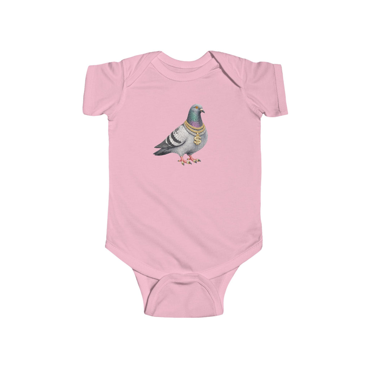 Customizable Diamond District NYC Pigeon Baby Onesie | New Yorker Reveal Infant Bodysuit