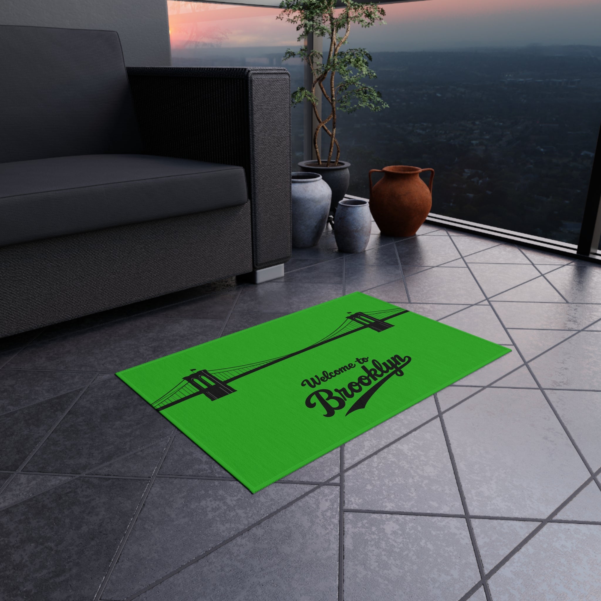 Welcome to Brooklyn Doormat | Brooklyn Bridge Welcome Mat