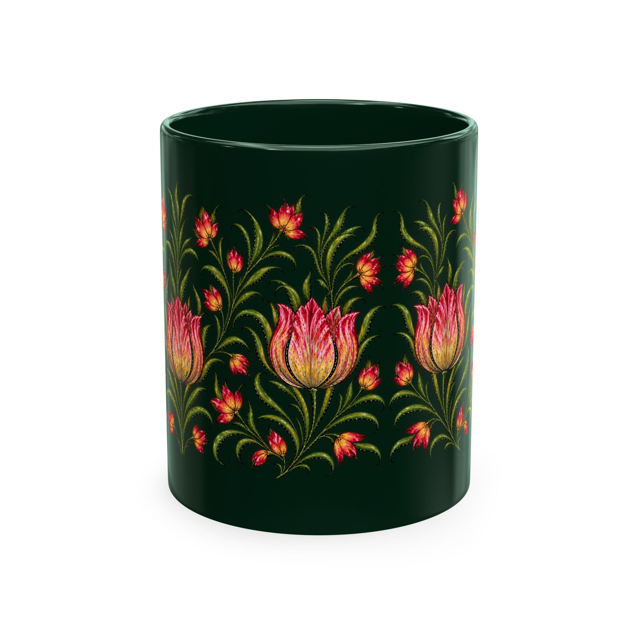 Floral Pattern Ceramic Mug — Botanic Garden Tea Coffee Cup