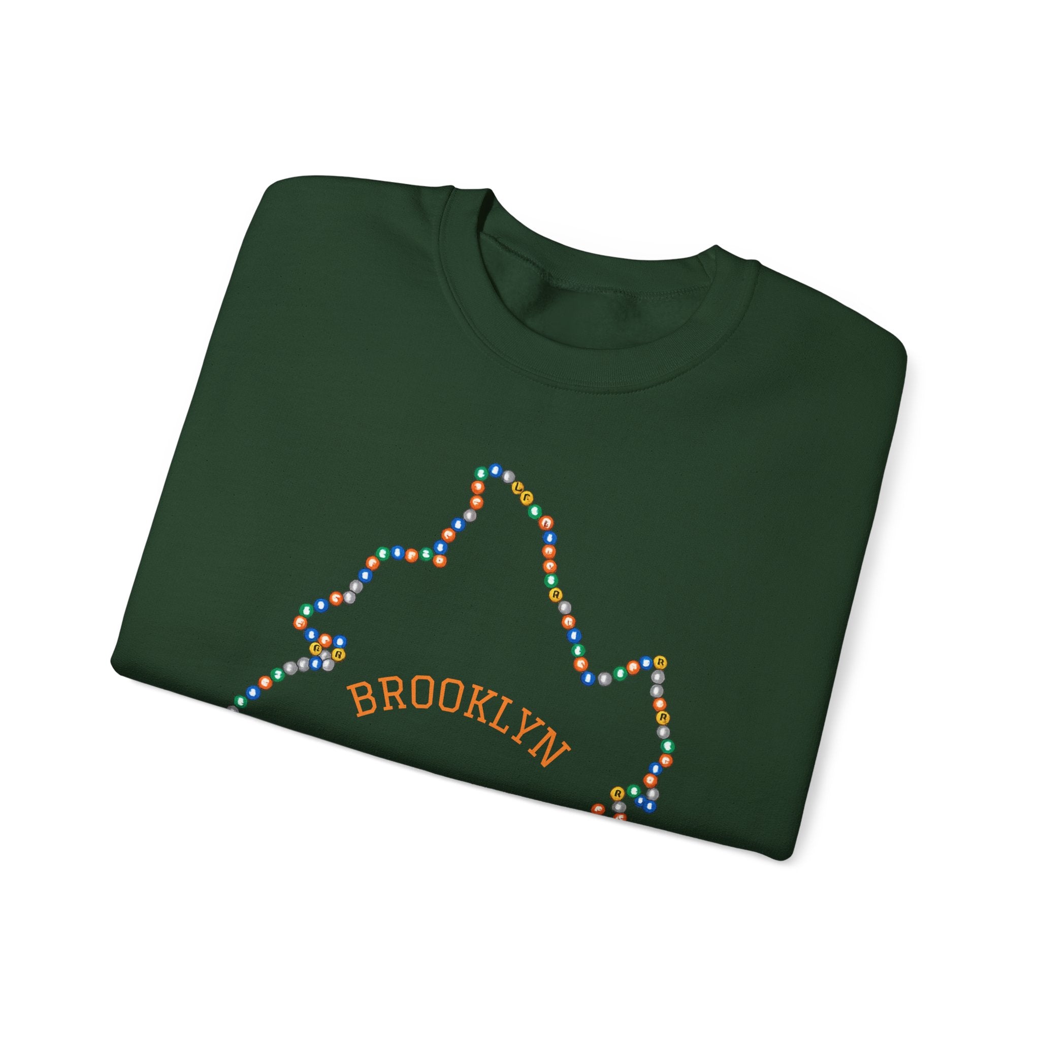 Sudadera con mapa del metro de Brooklyn | Suéter de cuello redondo de NYC
