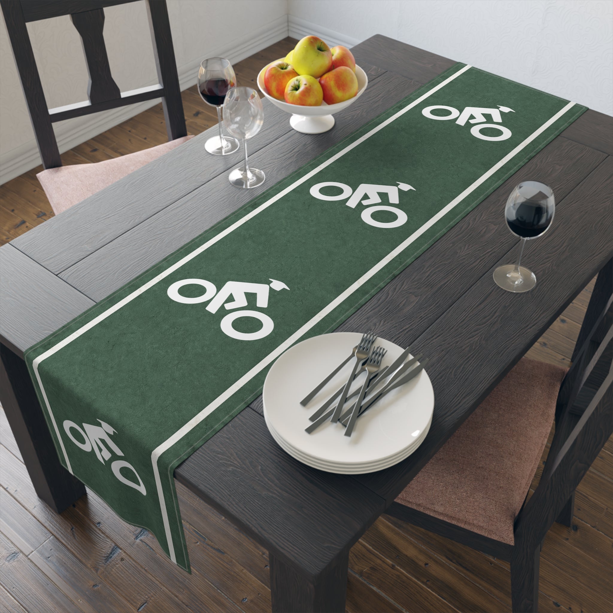 NYC Bike Lane Table Runner - New York Bicycle Lane Picnic Table Cyclist Gift