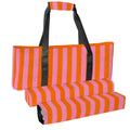 Orange and Pink Stripes Mahjong Bag Set 3 Pcs