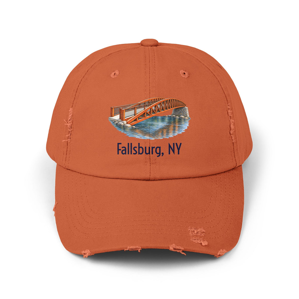 Neversink Crossing Distressed Cap — Fallsburg Catskills Upstate New York Hat