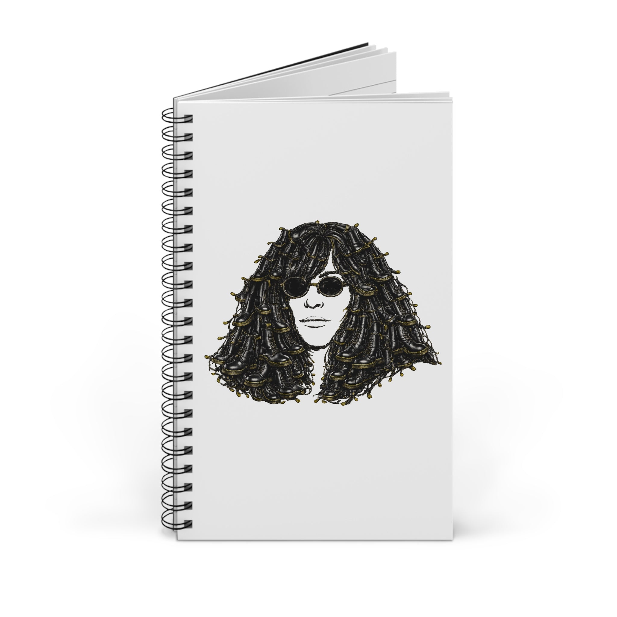 Customizable Doc Martin Joey Ramone Spiral Journal | NYC Music Punk Rock Notebook