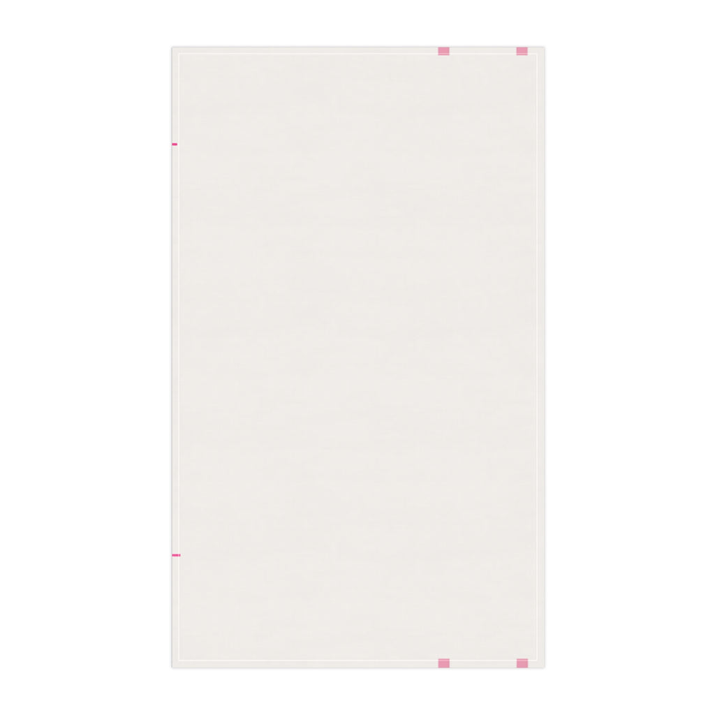 NYC Manhattan Skyline Pink Tea Towel — Minimal Pink & White New York City Skyline Kitchen Linen