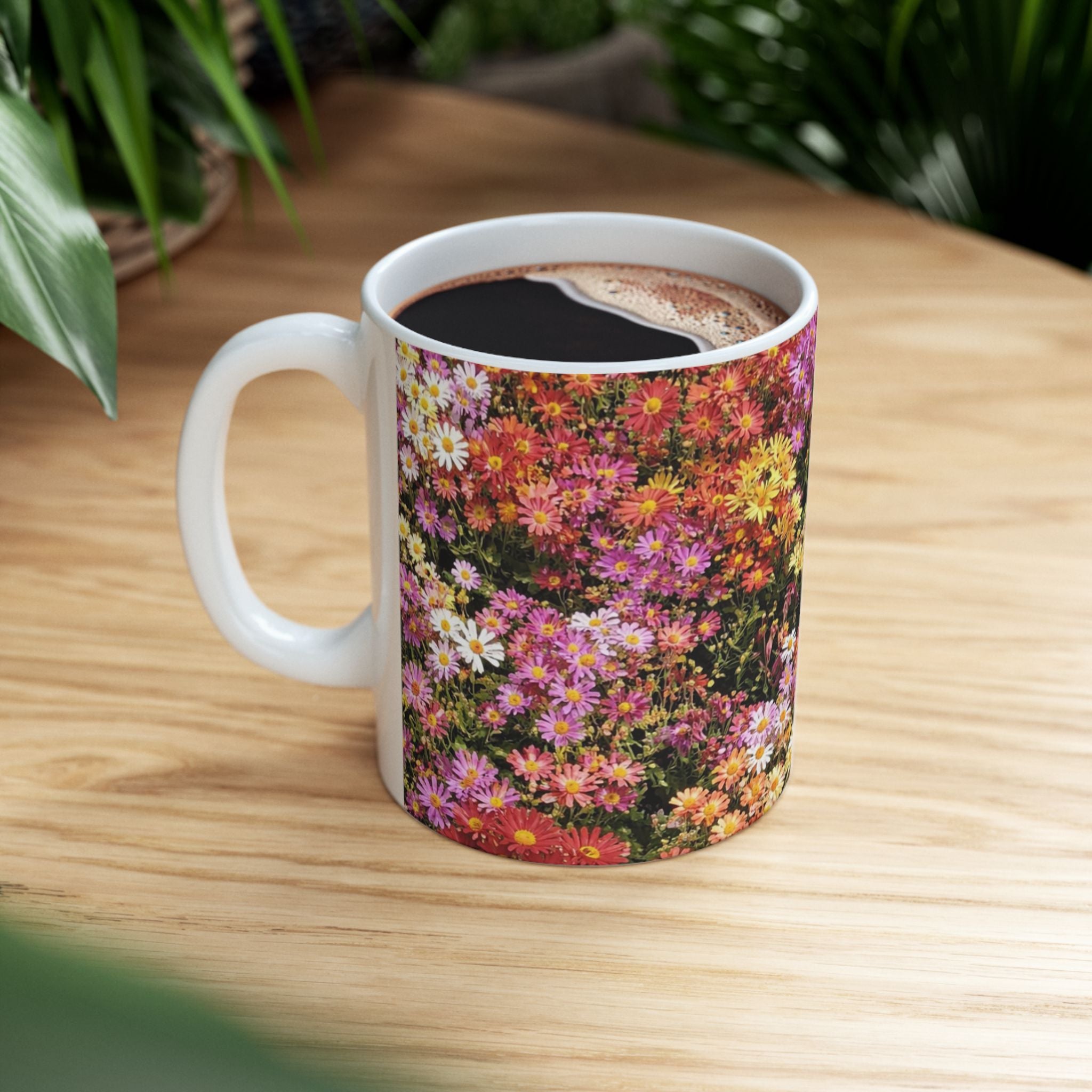 Tasse à café en céramique « Central Park Korean Chrysanthemum Flowers » | Mug floral