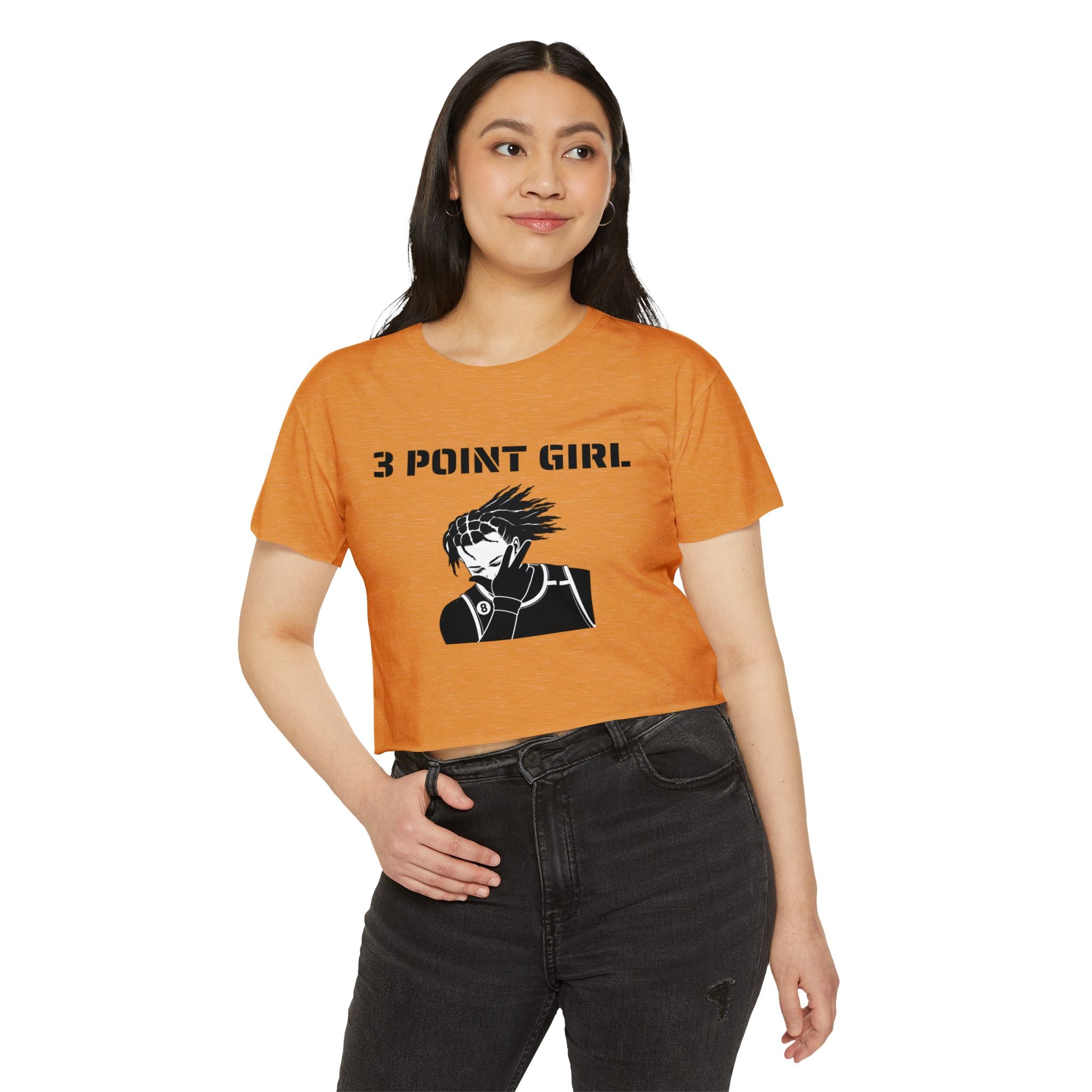 Top Crop de Niña 3 Puntos | Camiseta de Baloncesto de Nueva York Jalen Brunson