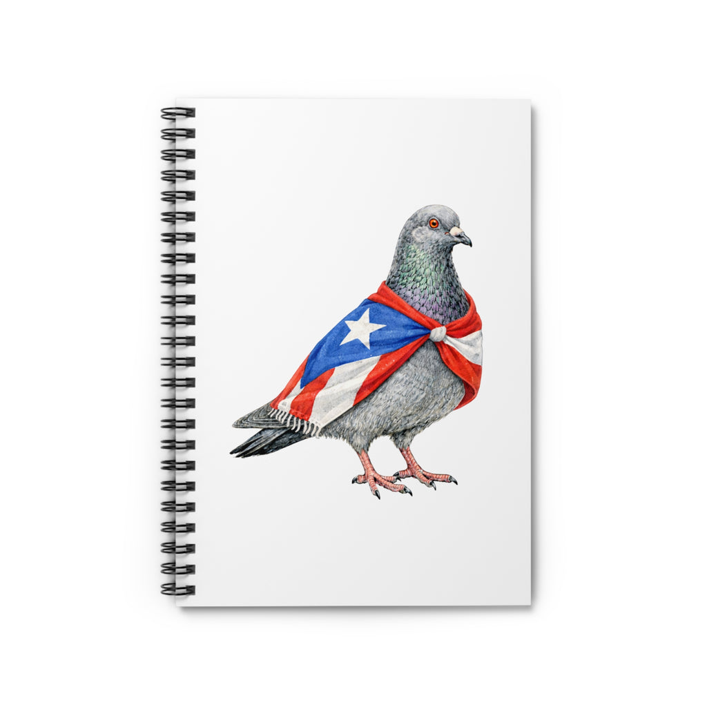 Customizable East Harlem NYC Pigeon Spiral Journal | Puerto Rico Boricua Bird Lovers Notebook