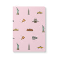 Icons of New York City Pink Softcover Notebook