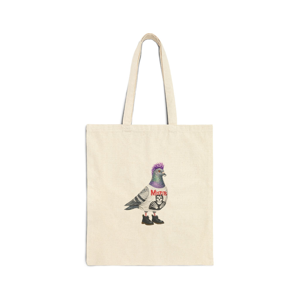 Customizable East Village NYC Pigeon Subway Tote Bag | New York Punk Rocker Bird Lovers Tote