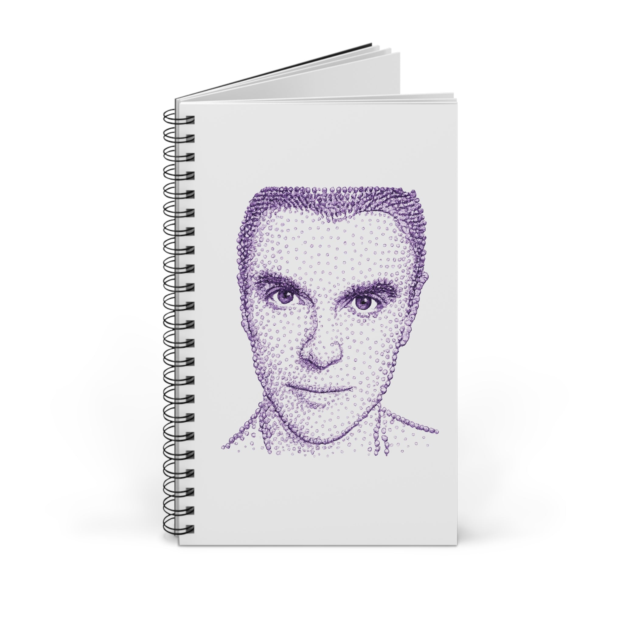 Customizable Alien David Byrne Spiral Journal | NYC Music Talking Heads Notebook