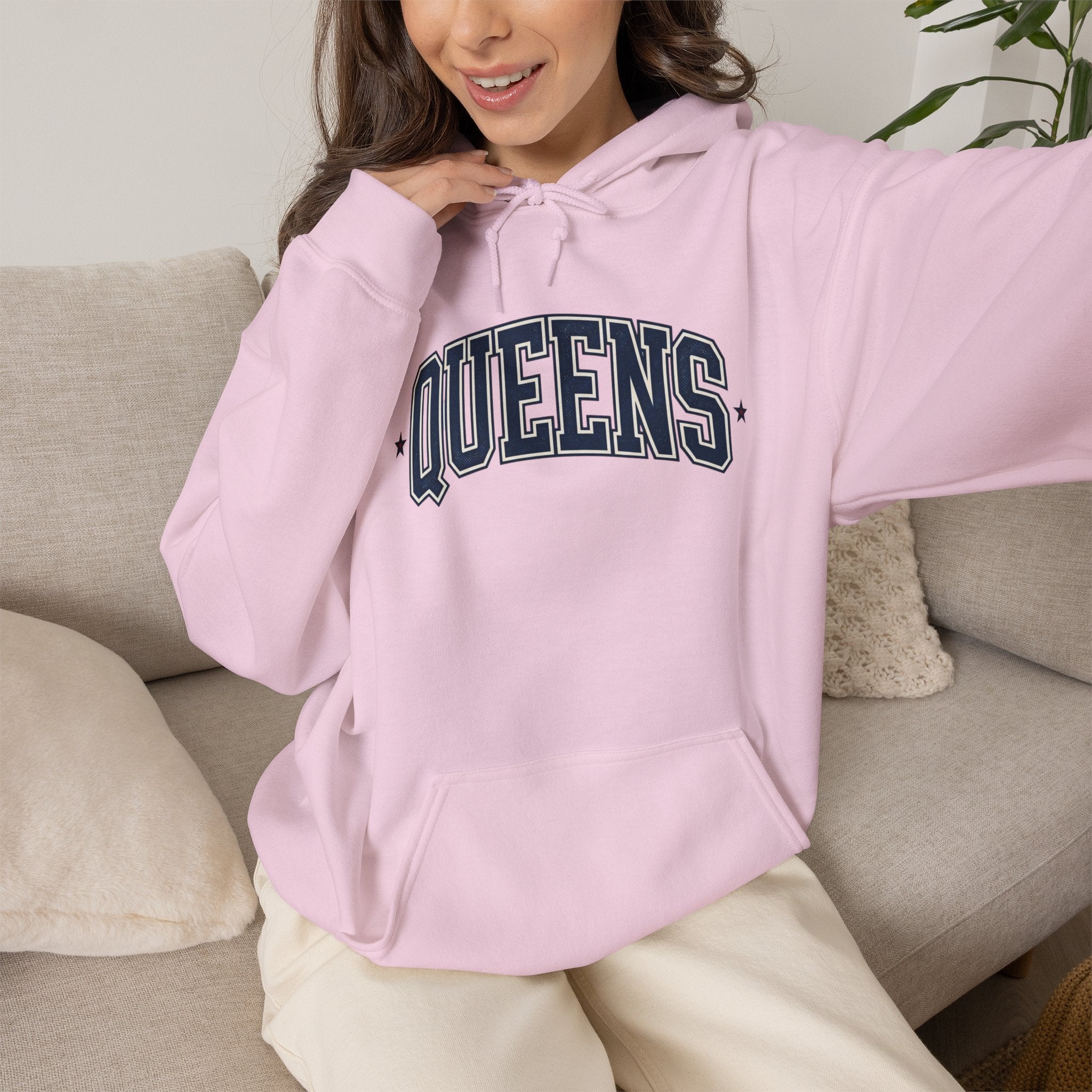 Queens Hoodie — Garment-Dyed Pullover Hooded Sweater