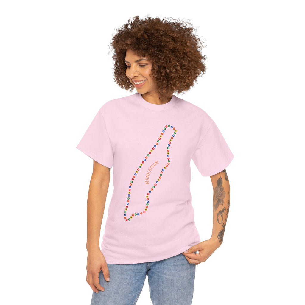 Manhattan Map Subway Signs T-Shirt | Subway Signs Tee