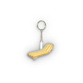 Chaise Lounge Mini Plush Keychain - Striped Cabana Chair Coastal Style Bag Charm