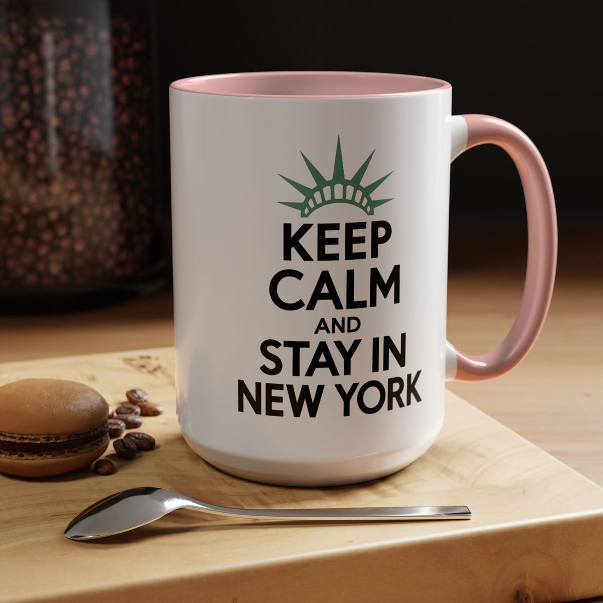 Keep Calm and Stay in New York Accent Coffee Mug 11oz + 15oz