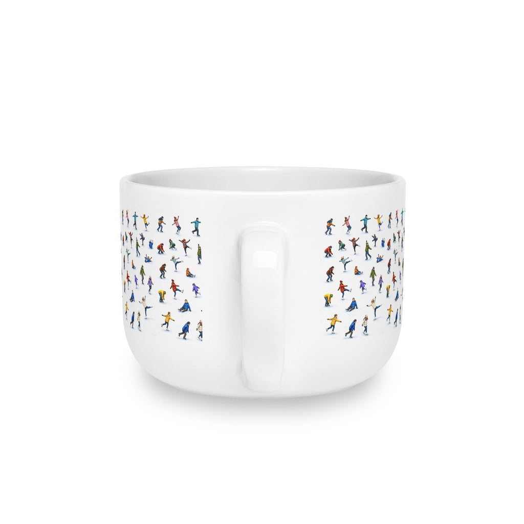 Winter Ice Skaters 25oz Ceramic Soup Bowl
