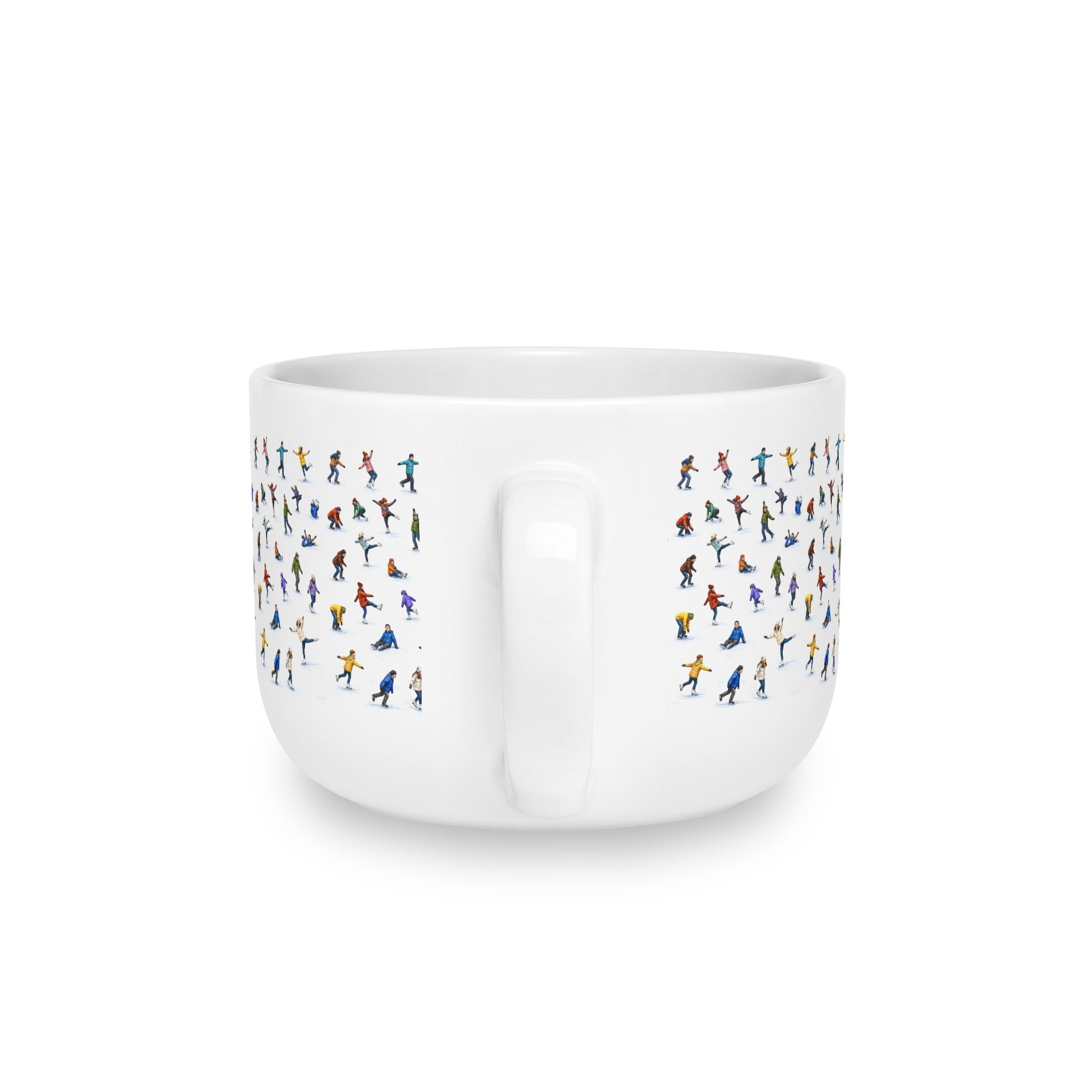 Winter Ice Skaters 25oz Ceramic Soup Bowl