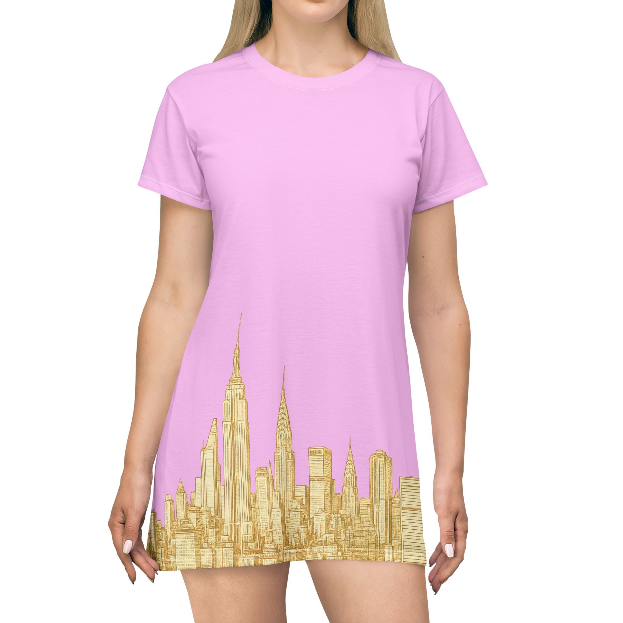 New York City Skyline T-Shirt Dress