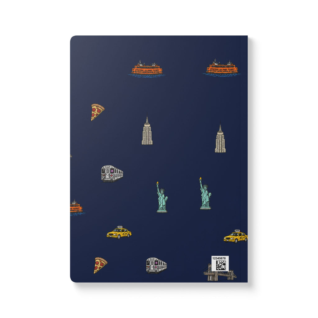 Icons of New York City Blue Softcover Notebook