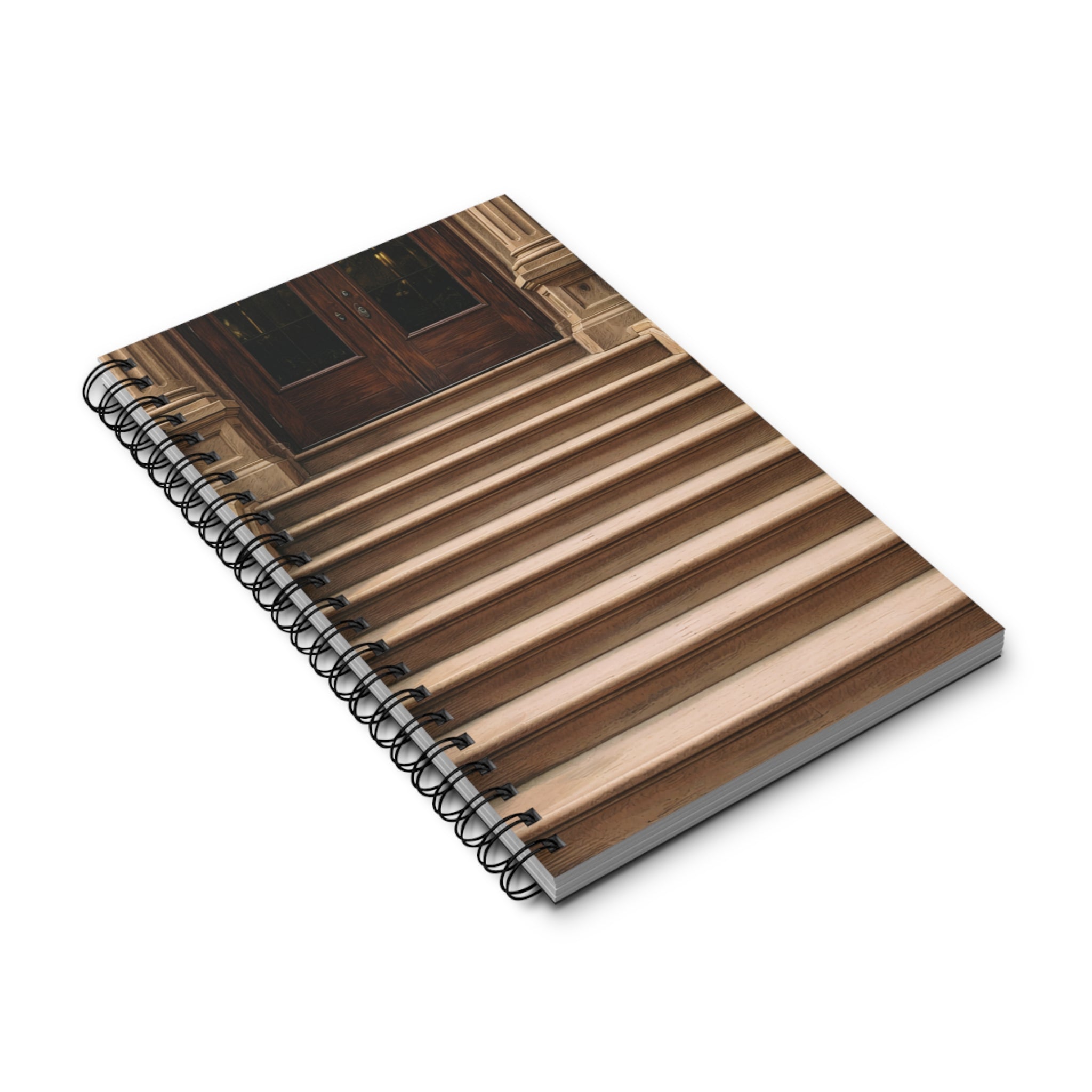 Cuaderno de espiral de la entrada de piedra rojiza de Nueva York - Cuaderno de arquitectura de Nueva York