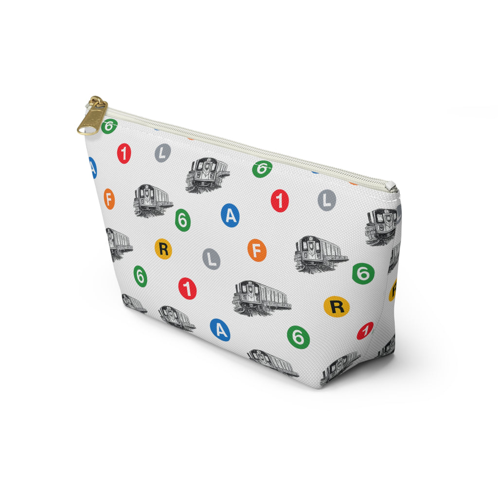 New York Subway Train Transit Icons Mug— T-Bottom Makeup Bag