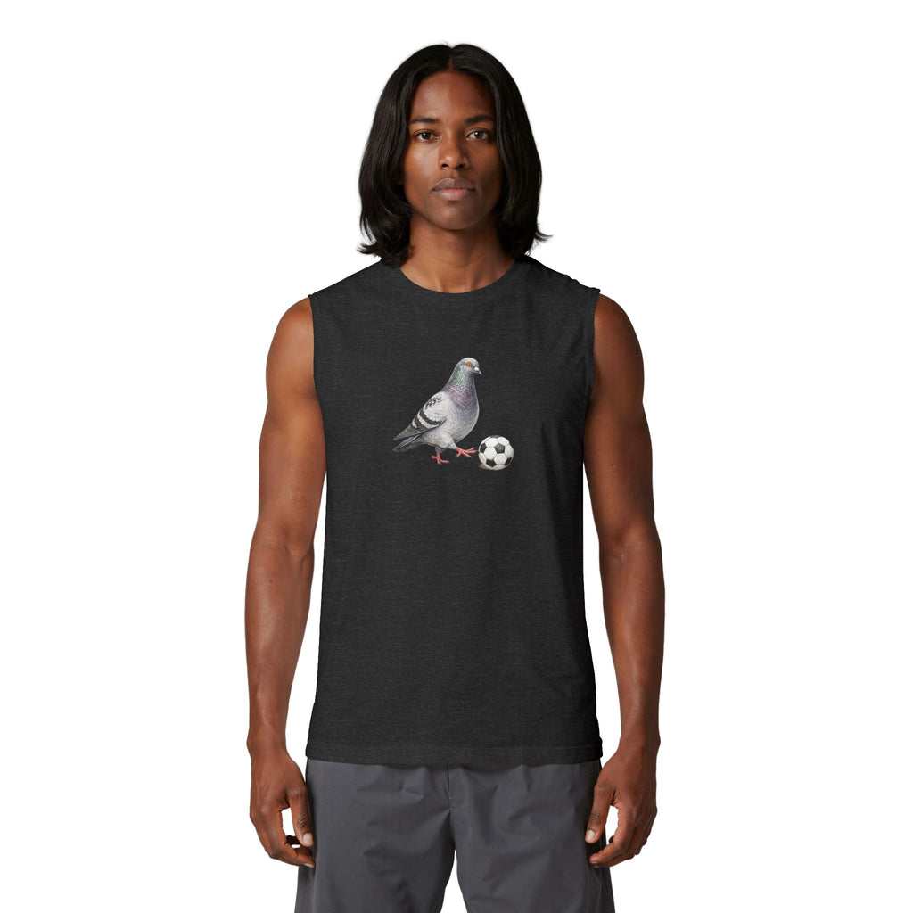 Customizable Corona NYC Pigeon Soccer Muscle Tank Top | Soccer Player Bird Lovers Tee
