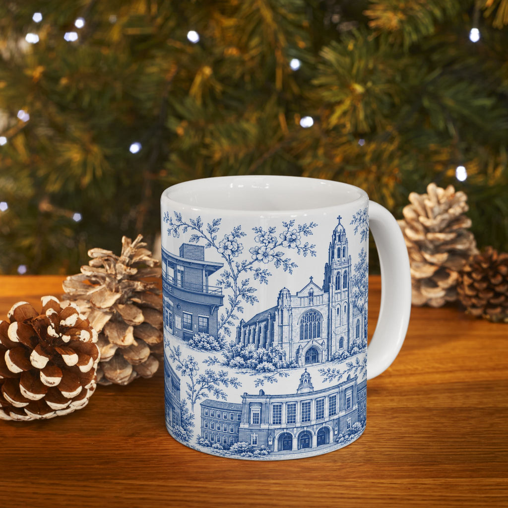 Rockville Center Blue Toile de Jouy 11 oz Mug