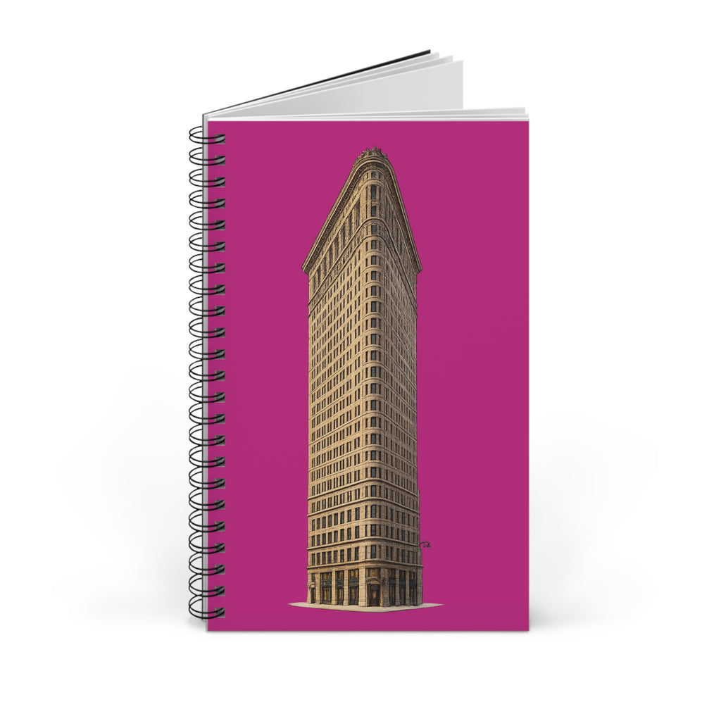 Flatiron Building Pop Art Notebook   NYC Architecture Spiral Journal