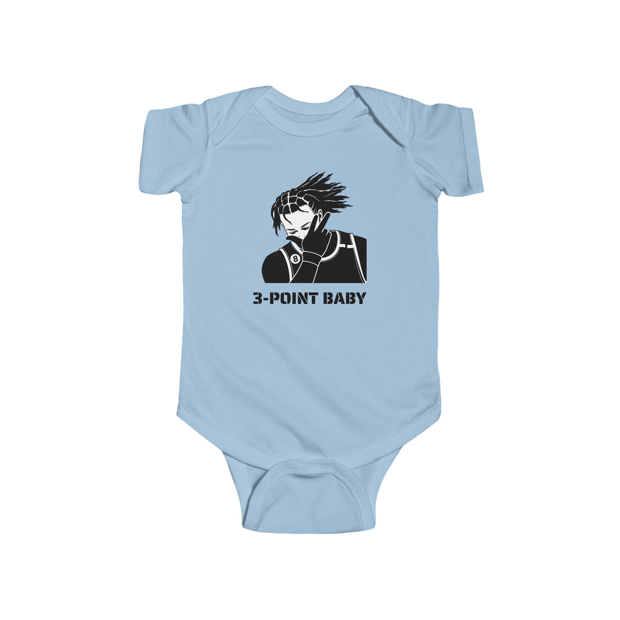 Jalen Brunson 3-Point Baby NYC baby bodysuit | New York Basketball infant onesie