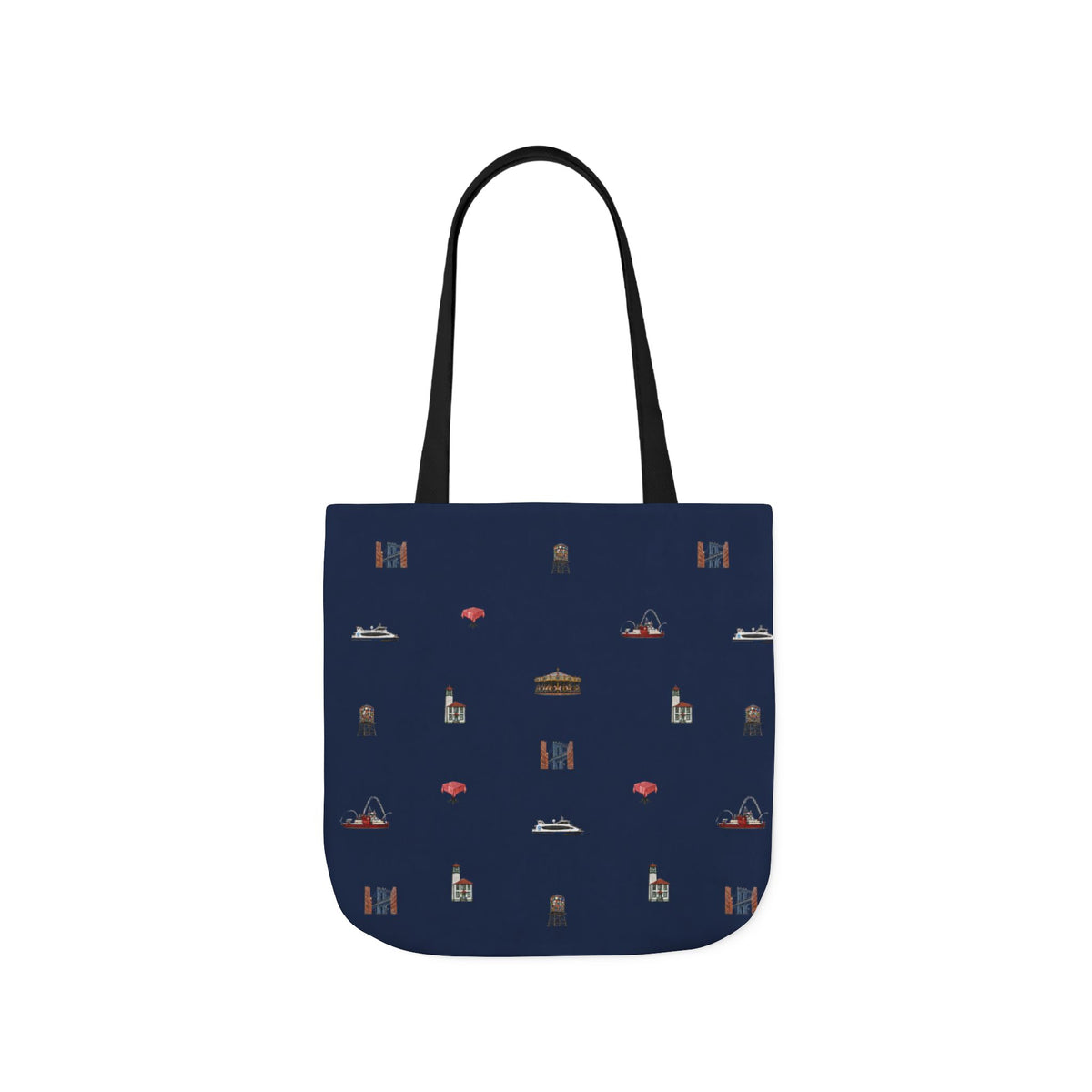 Icons of DUMBO Navy Canvas Tote